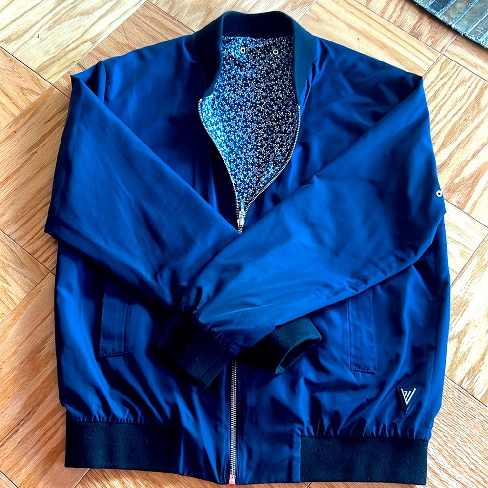 Vilebrequin Navy Blue Reversible Varsity Jacket size L